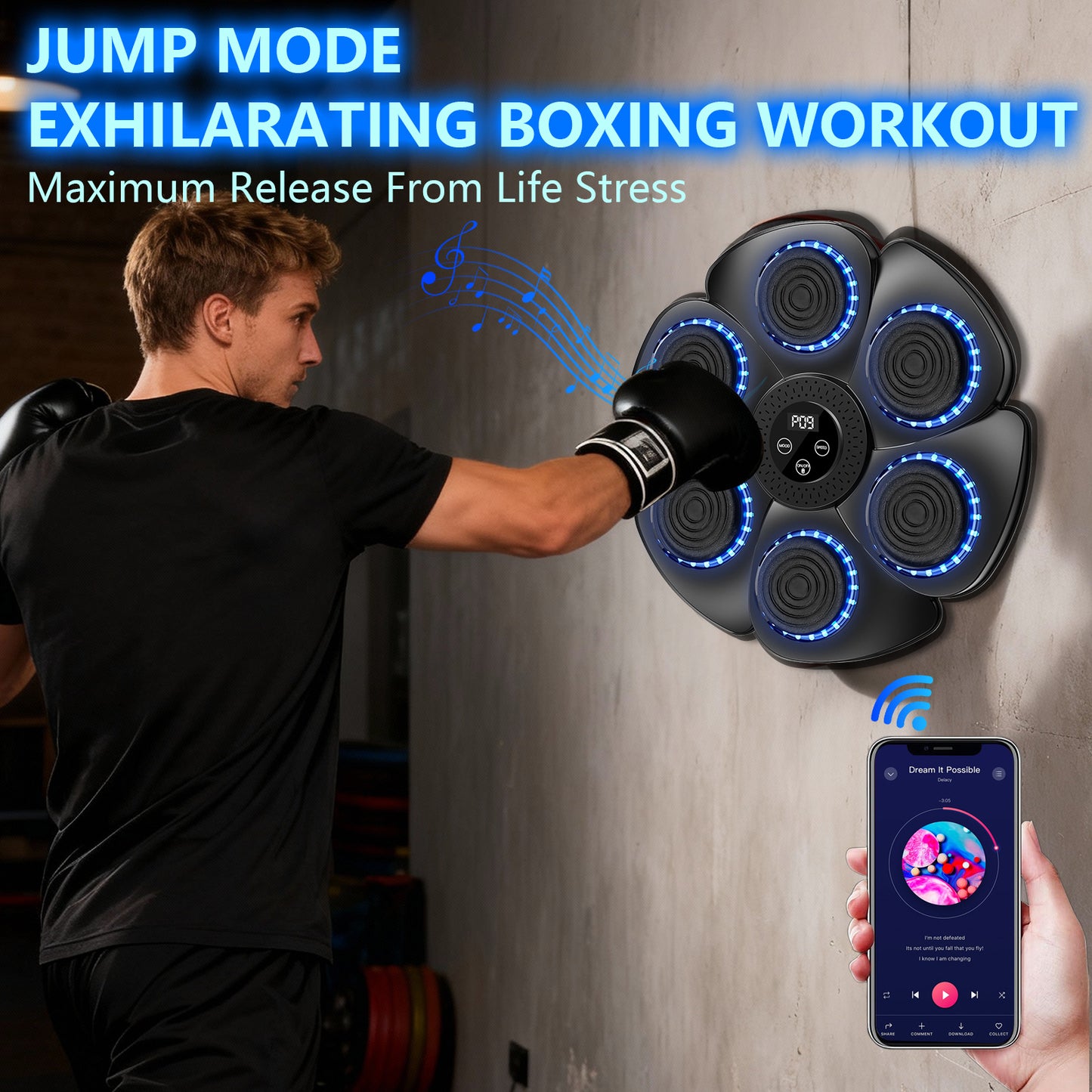 Smart Music Boxing Pad with Gloves