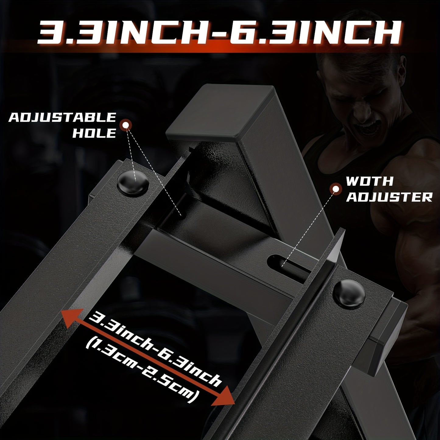 Support à haltères réglable à 3 niveaux (jusqu'à 500 kg)