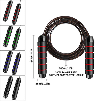 Speed Jump Rope – Adjustable Steel Cable with Bearings