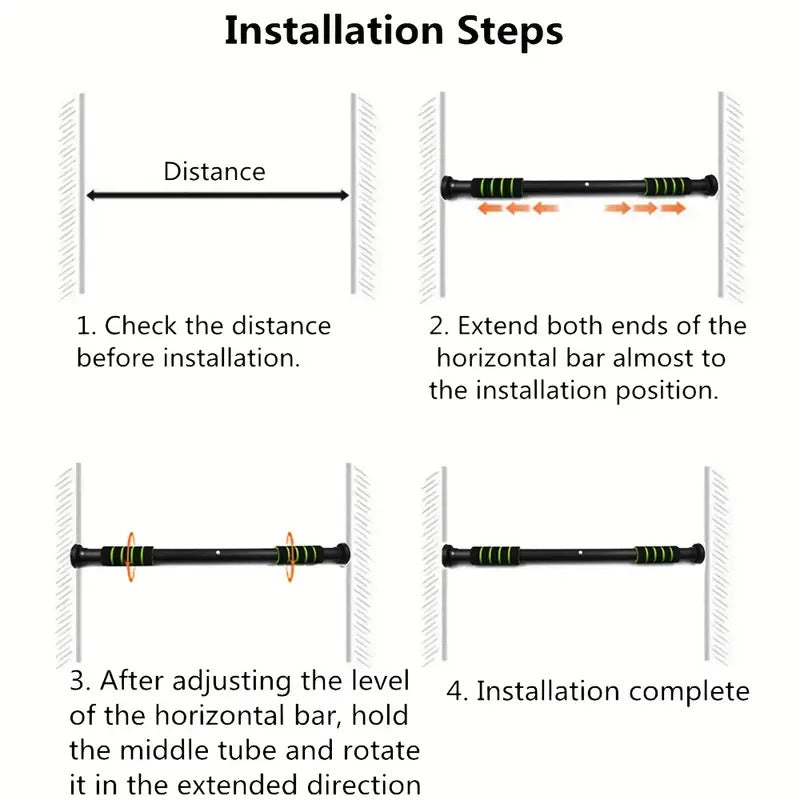 Barre de traction réglable pour porte