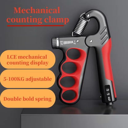 Mechanical Hand Grip 5–100 kg with Counter — Pro Grip Strengthener