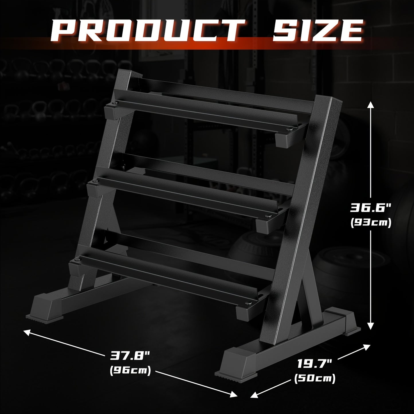 Support à haltères réglable à 3 niveaux (jusqu'à 500 kg)