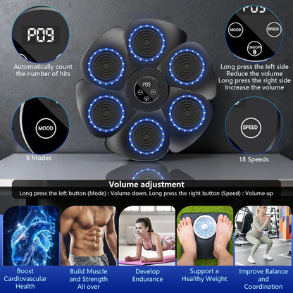 Smart Music Boxing Pad with Gloves