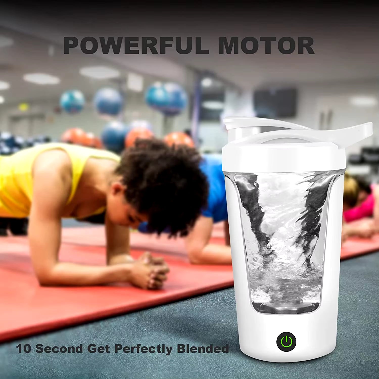 Electric Vortex Shaker 450 ml – BPA-Free, Leak-Proof Protein Mixer