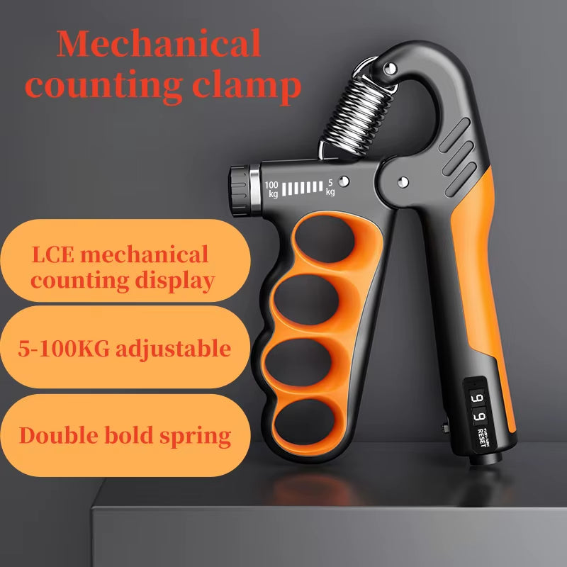 Mechanical Hand Grip 5–100 kg with Counter — Pro Grip Strengthener