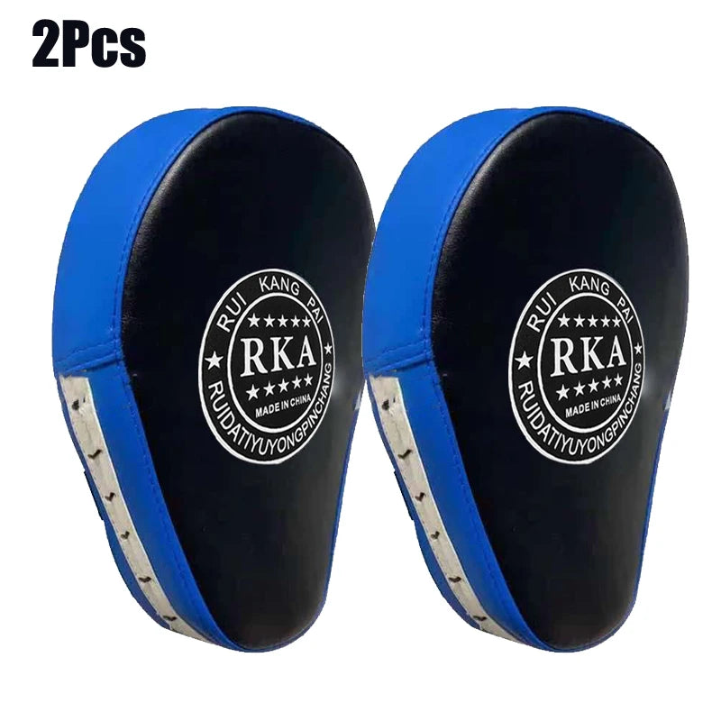 Curved Boxing Focus Mitt — PU Leather, Shock-Absorbing, Ventilated (Single / Pair)