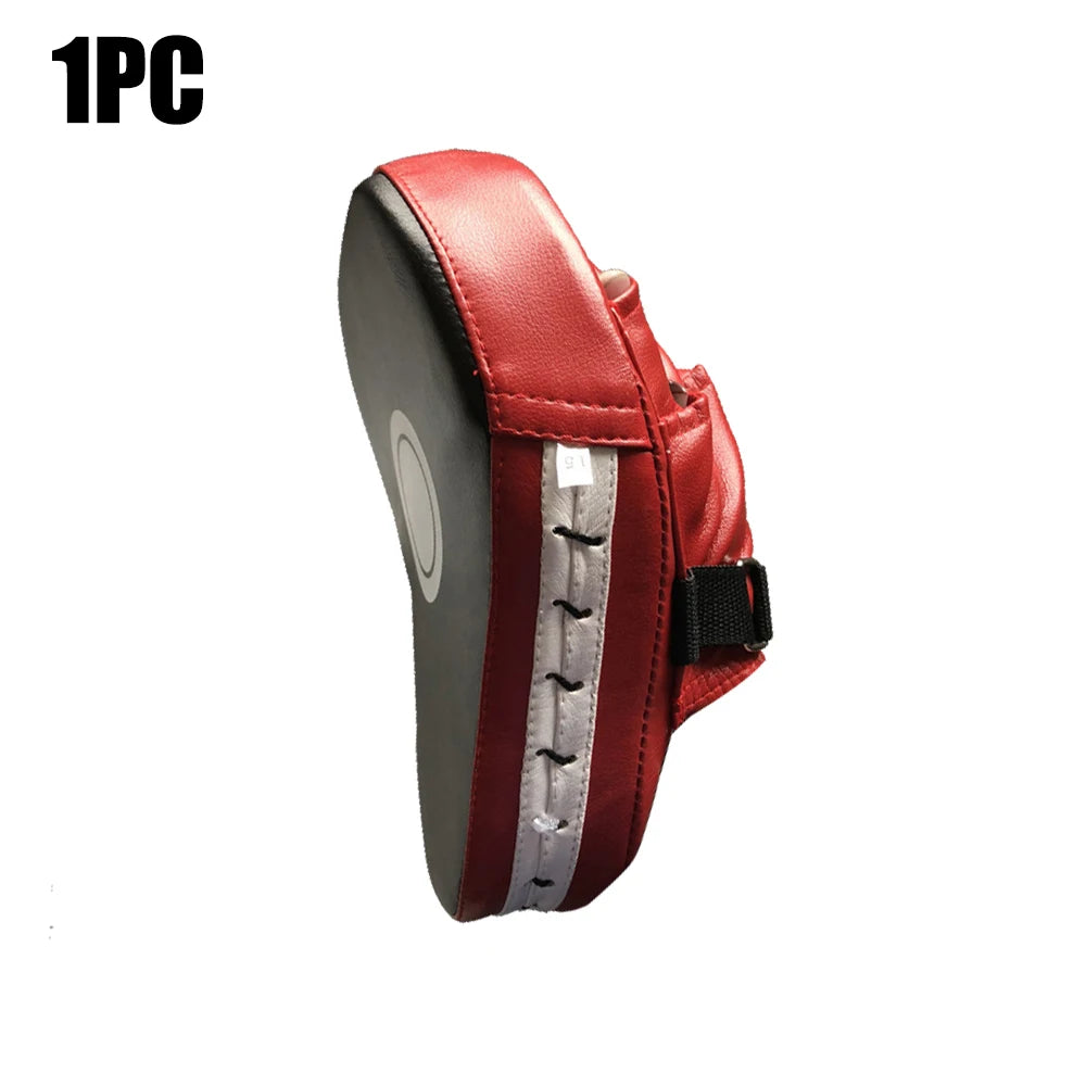 Curved Boxing Focus Mitt — PU Leather, Shock-Absorbing, Ventilated (Single / Pair)