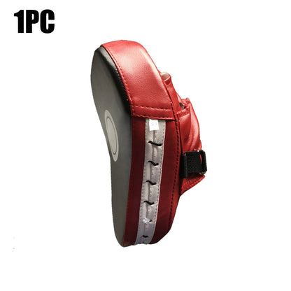 Curved Boxing Focus Mitt — PU Leather, Shock-Absorbing, Ventilated (Single / Pair)