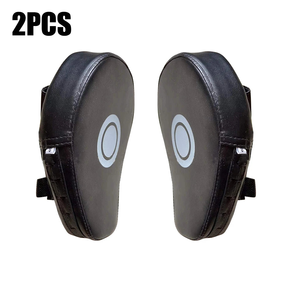 Curved Boxing Focus Mitt — PU Leather, Shock-Absorbing, Ventilated (Single / Pair)