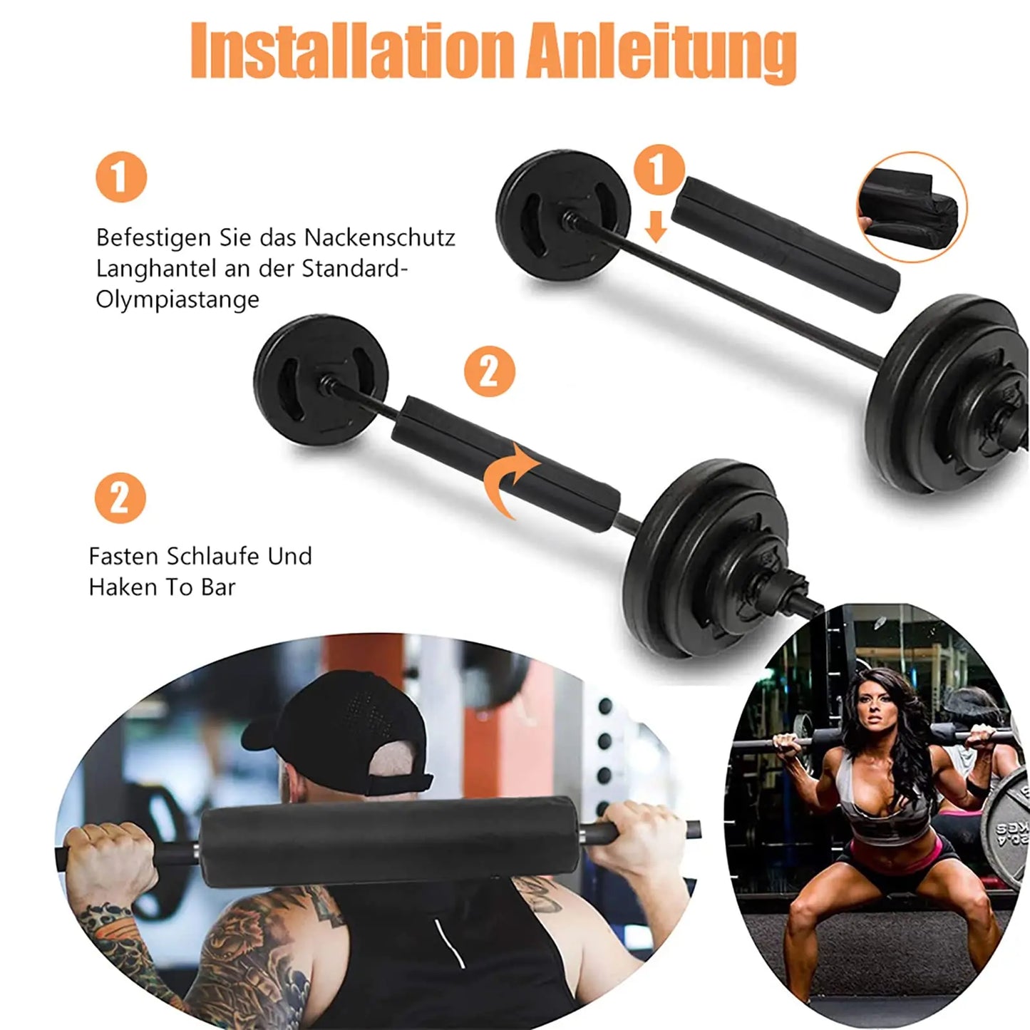 Coussin de protection de barre d'haltères de qualité supérieure