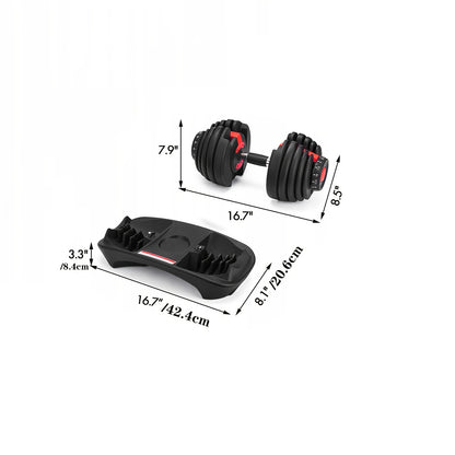 Haltère ajustable 5 en 1 (52,5 lb/24 kg)