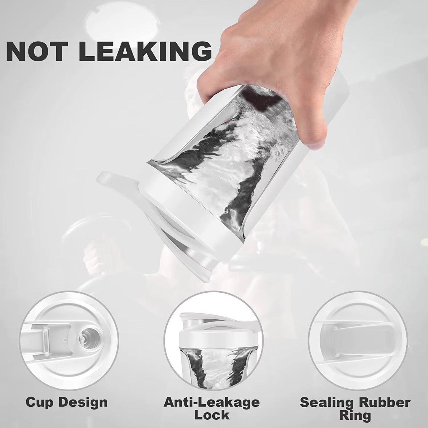 Electric Vortex Shaker 450 ml – BPA-Free, Leak-Proof Protein Mixer