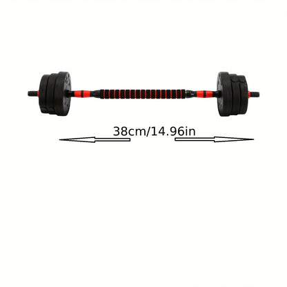Ensemble haltères et barre réglables de 30 kg – Kit de musculation 2 en 1 pour la maison